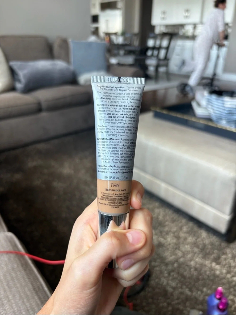 NEVER USED. it cosmetics CC+ Full Coverage Cream SPF 50+ -SHADE tan
